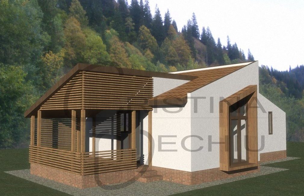 Proiect casa lemn 57mp