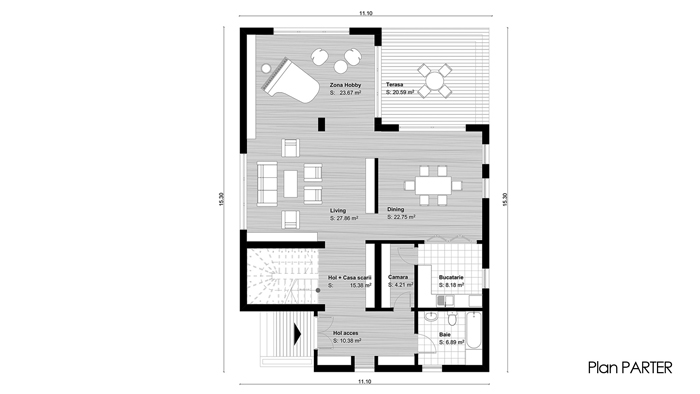 Casa parter + etaj (185 mp) – Arya